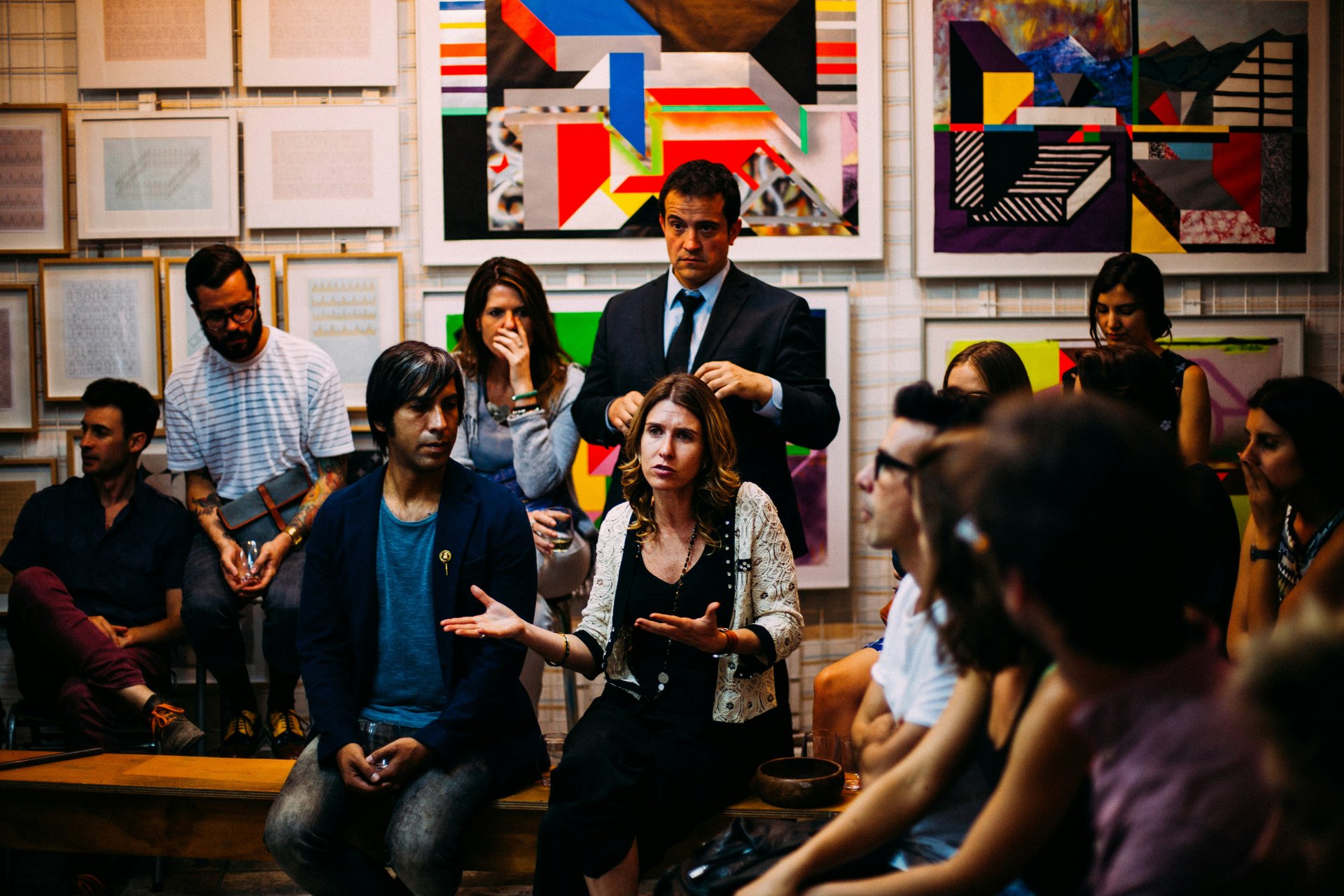 People organizing in a meeting